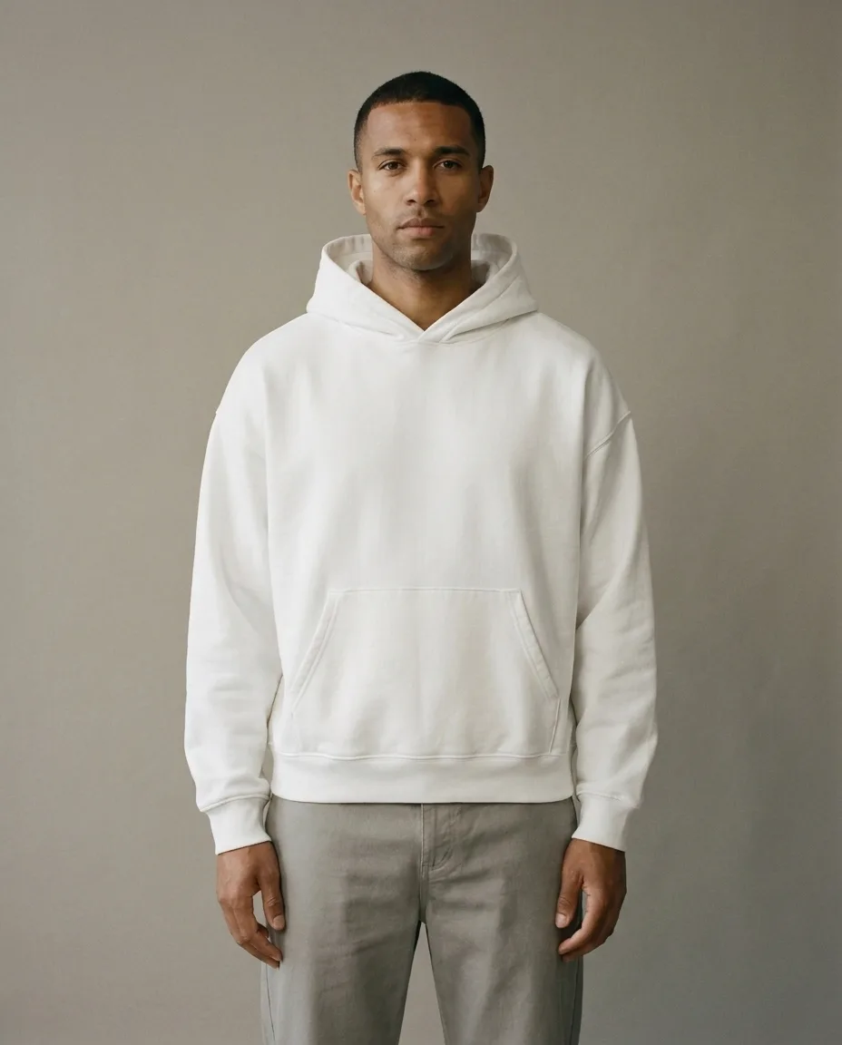 Boxy Hoodie 500 — On model (1)