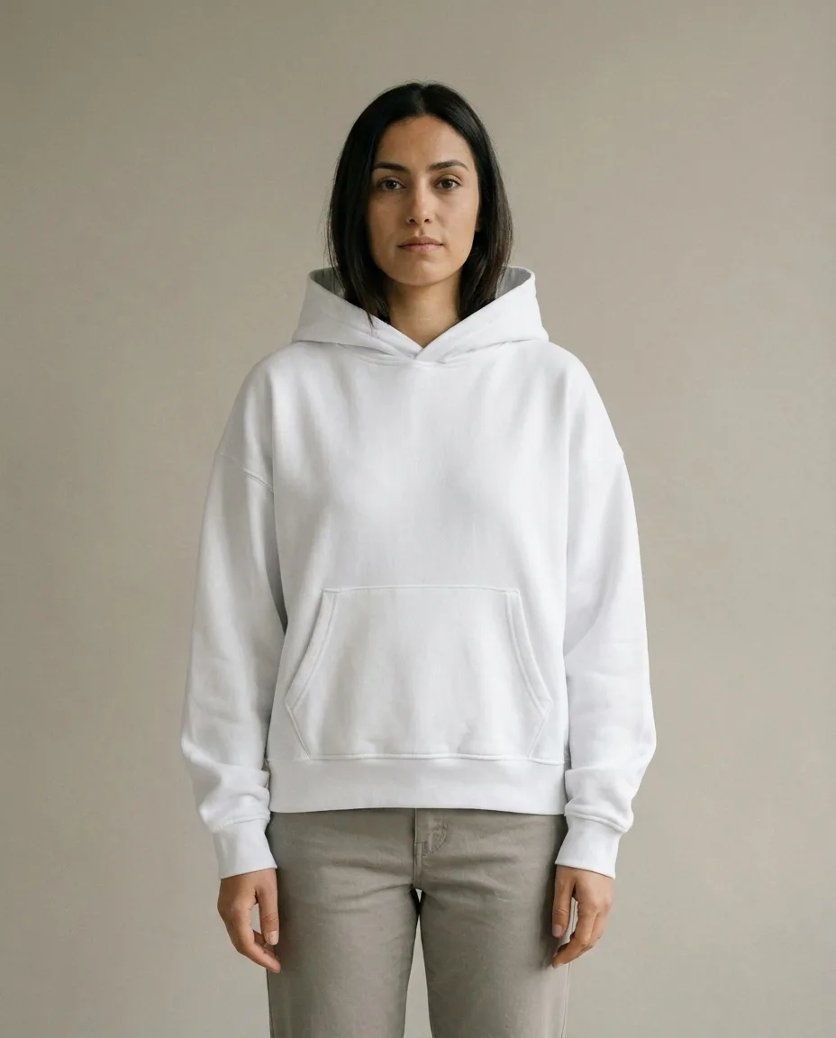 Boxy Hoodie 500 — On model (2)