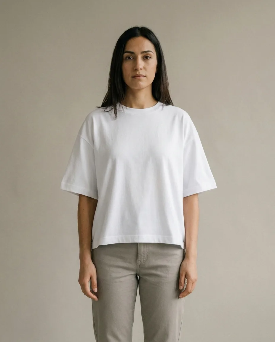 Boxy T-Shirt 200 — On model (2)